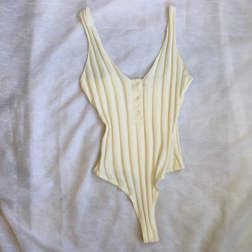 NWOT * Misguided sweater-ribbed bodysuit